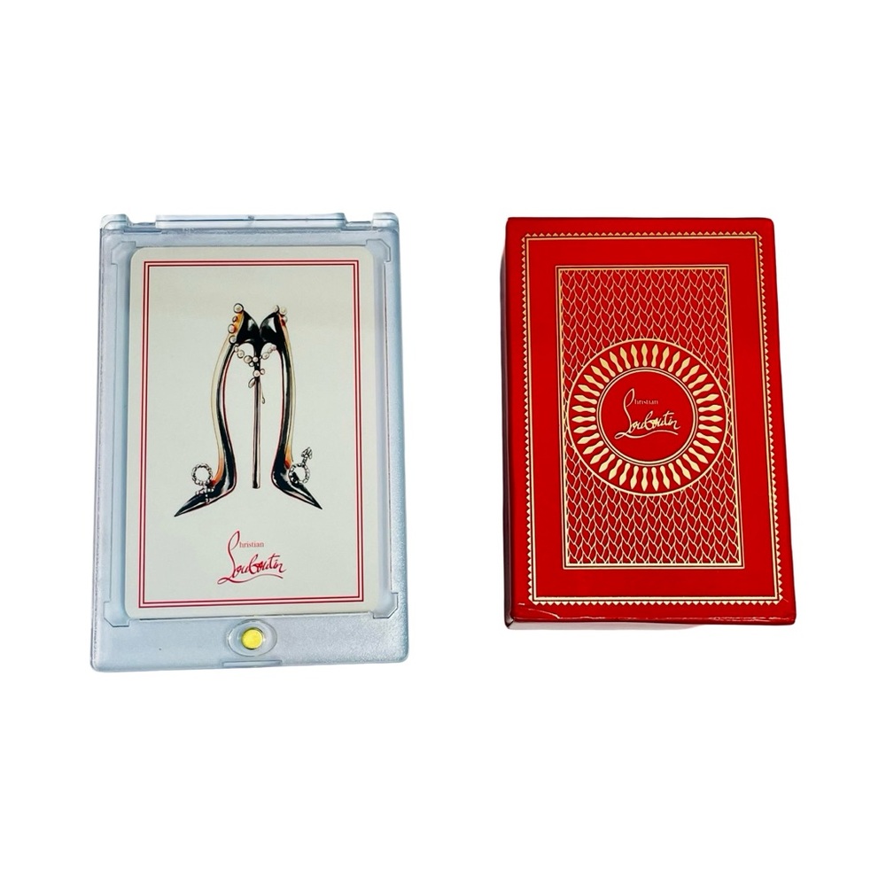 (1) Christian Louboutin Limited Edition 7 of Hearts Card In Case - Collectors
